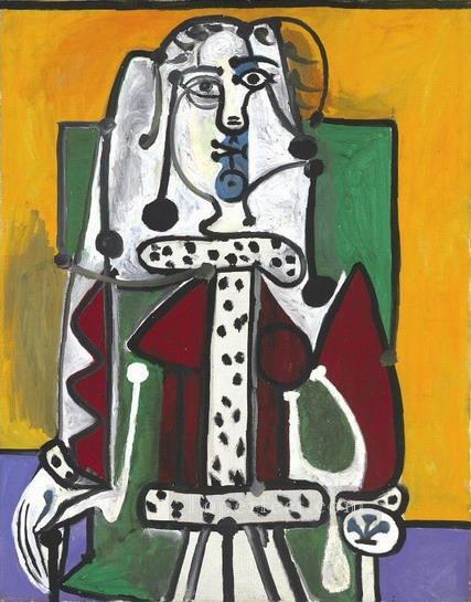 Femme dans un fauteuil 1940 Cubismo Pintura al óleo